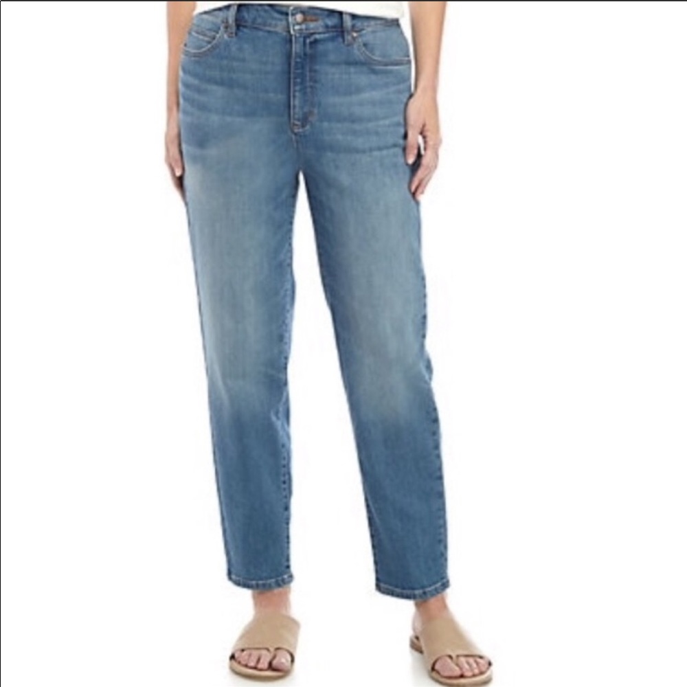eileen fisher stretch straight ankle Jeans